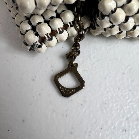 Vintage Antique Whiting & Davis Co. Alumesh Bags Ivory Metal Mesh Handbag Purse - Picture 5 of 12